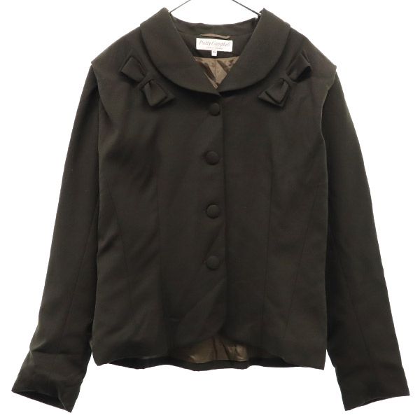 Paddy Campbell パディキャンベル 英国製 ウールジャケット 14 ブラウン レディース