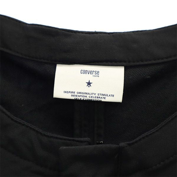 Converse TOKYO コンバーストウキョウ ナイロン ノーカラージャケット 3 ブラック メンズ