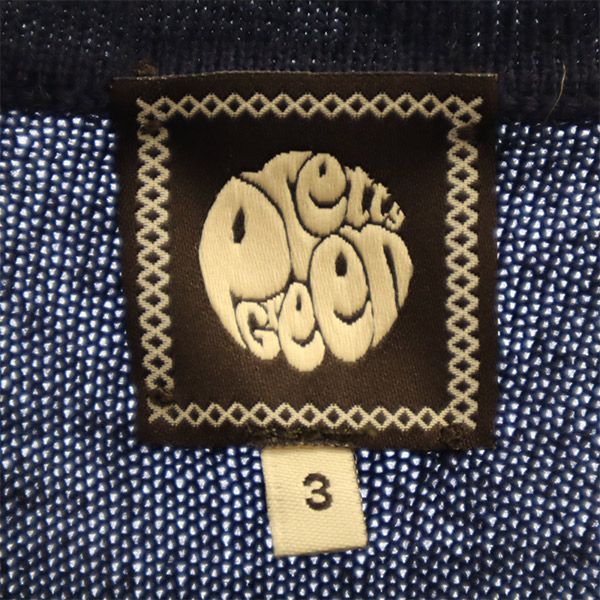 Pretty Green プリティーグリーン ウール ワッペン 長袖 セーター 3 ネイビー ニット メンズ