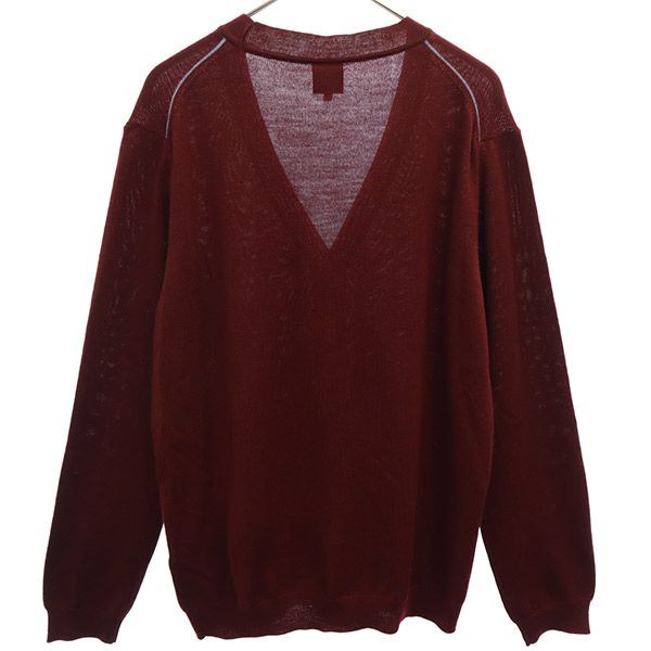 プリティーグリーン 長袖 ニットカーディガン 3 レッド Pretty Green メンズ