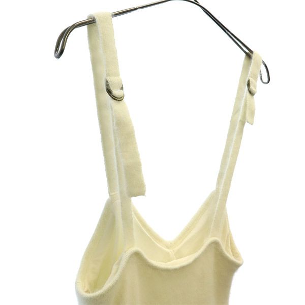 未使用 Lily Brown リリーブラウン 刺繍 ノースリーブ ワンピース F ホワイト レディース