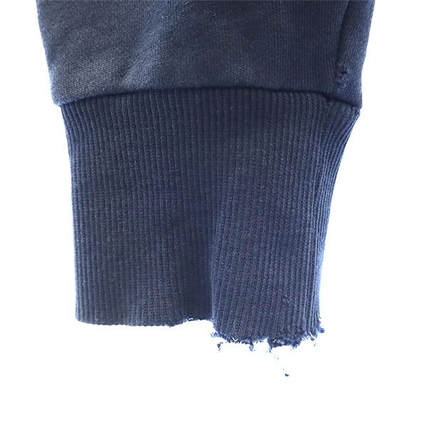 DIESEL ディーゼル 長袖 パッチワーク トレーナー ネイビー×ブルー スウェット メンズ