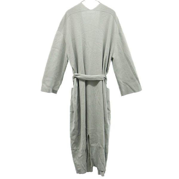 Mila Owen ミラオーウェン 長袖 ロング ニットカーディガン 0 ブルー系 ガウンコート レディース