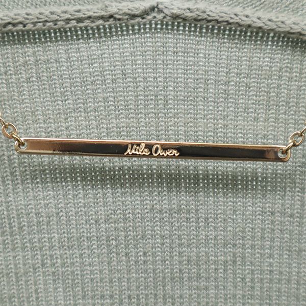 Mila Owen ミラオーウェン 長袖 ロング ニットカーディガン 0 ブルー系 ガウンコート レディース