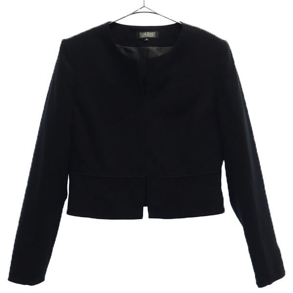 IMMAGINAZIONE イマジナチオーネ ノーカラージャケット 9 ブラック レディース