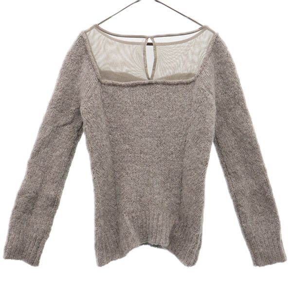 FRAY I.D フレイアイディー 長袖 シアー ドッキング セーター F ベージュ系 ニット レディース