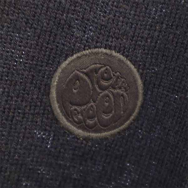 Pretty Green プリティーグリーン ウールブレンド ワンポイント刺繍 長袖 Vネック セーター 4 ネイビー ニット メンズ