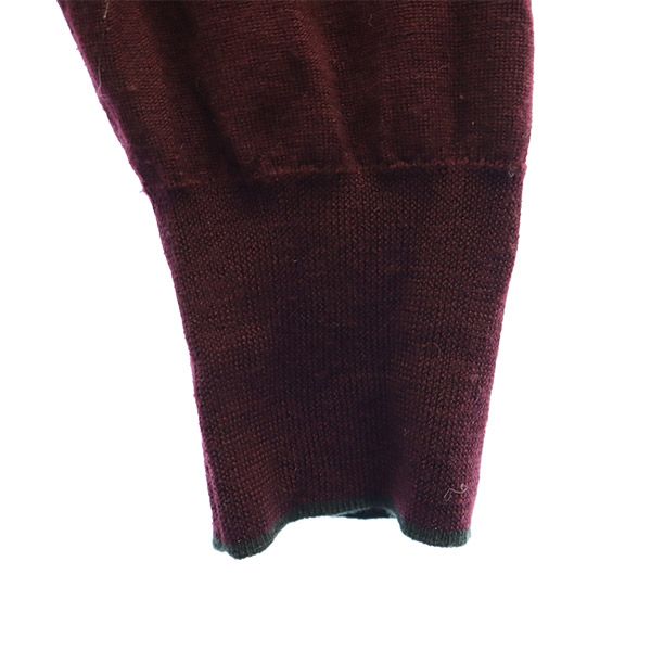 Paul Smith ポールスミス ウール 長袖 Vネック セーター L パープル ニット レディース