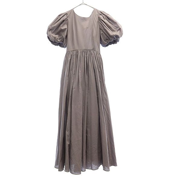 ORGANICS SNIDEL for sustainabillity オーガニックスナイデル 半袖 バルーンスリーブ ロングワンピース 7 パープル レディース