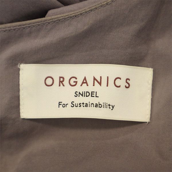 オーガニックスナイデル 半袖 バルーンスリーブ ロングワンピース 7 パープル ORGANICS SNIDEL for sustainabillity レディース