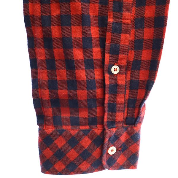 GOLDEN GOOSE DELUXE BRAVO ゴールデン グース デラックス チェック 長袖 シャツ M レッド×ブラック メンズ