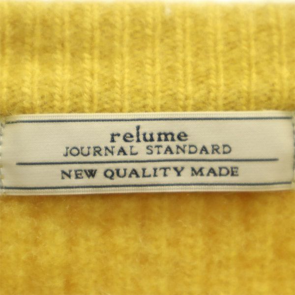 ジャーナルスタンダード レリューム ウール 長袖 ニット M イエロー JOURNAL STANDARD relume セーター レディース