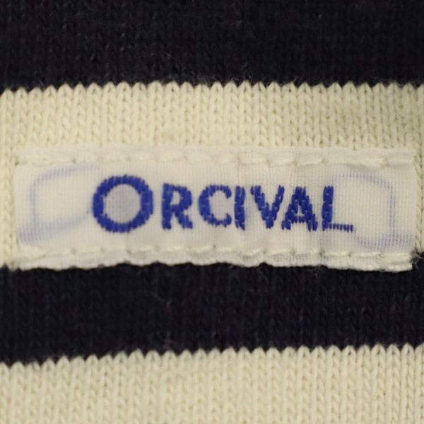 オーシバル ボーダー柄 長袖 バスクシャツ 0 ホワイト×ネイビー ORCIVAL ボートネック Tシャツ カットソー レディース