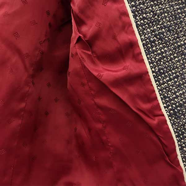 Banana Republic バナナリパブリック 総柄 スタンドカラー ジャケット 2 ネイビー系 レディース