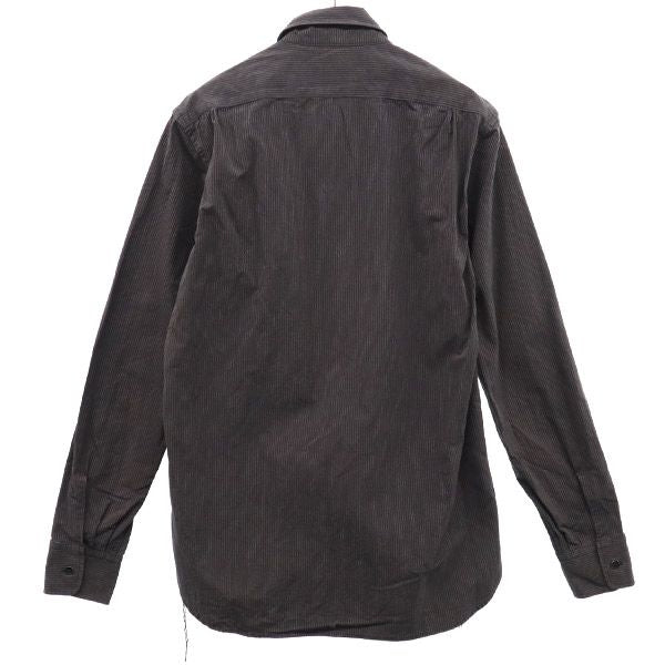 LOST CONTROL ロストコントロール ワンポイントロゴ刺繍 長袖 シャツ 2 グレー系 メンズ