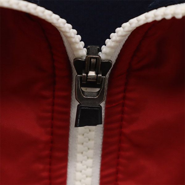 Columbia コロンビア ワンポイント刺繍 長袖 ジップパーカー M レッド×ネイビー アウトドア メンズ