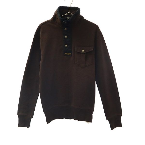 Polo by Ralph Lauren ポロバイラルフローレン 長袖 ハーフボタン スウェット トレーナー XS ブラウン メンズ