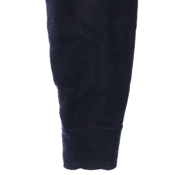 LACOSTE ラコステ ウール ワンポイントワッペン柄 長袖 ニット 34 ネイビー系 セーター レディース