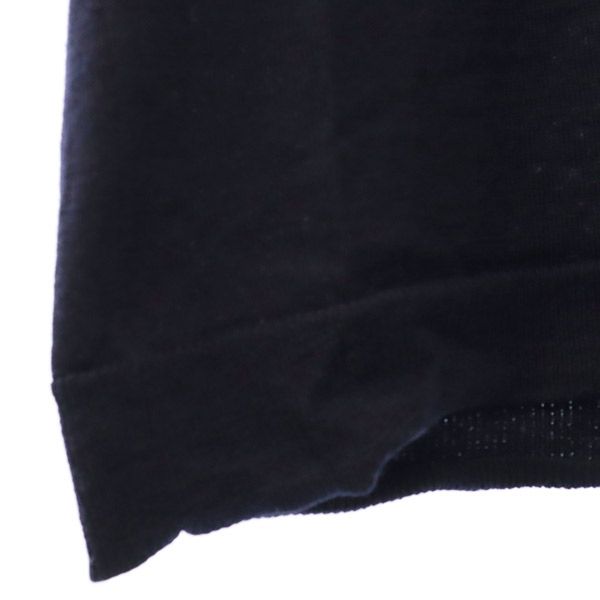 LACOSTE ラコステ ウール ワンポイントワッペン柄 長袖 ニット 34 ネイビー系 セーター レディース