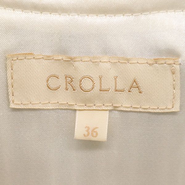 クローラ ノースリーブ ドッキング ワンピース 36 グリーン CROLLA レディース