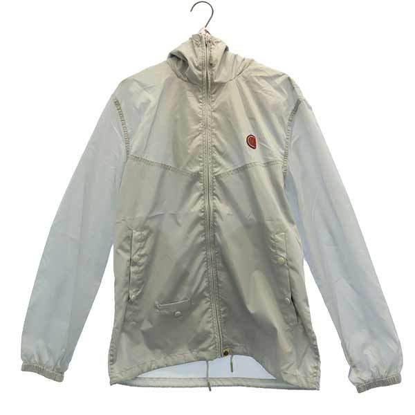 Pretty Green プリティーグリーン ワンポイントワッペン柄 ジップジャケット S グレー ウインドブレーカー パーカー メンズ