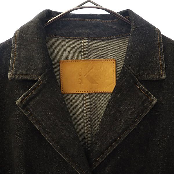 K OF KRIZIA ケーオブクリツィア デニム テーラードジャケット 40 ネイビー レディース