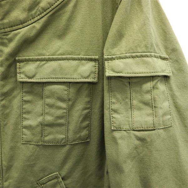 Ne-net ネネット ノーカラー モッズコート カーキ ミリタリー レディース