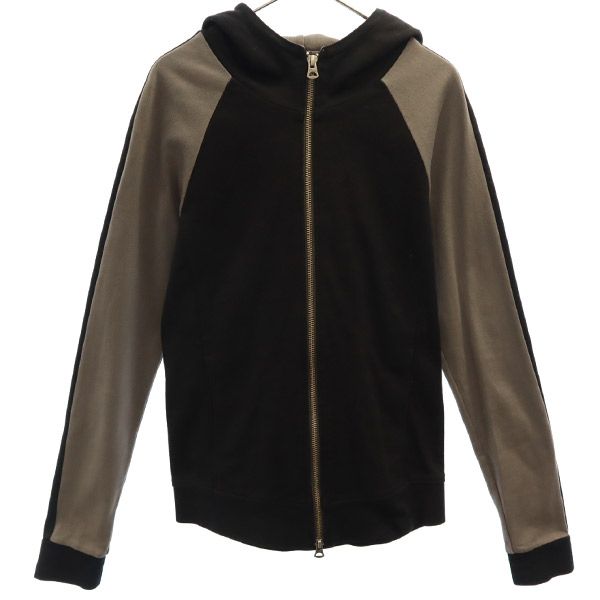 THEE OLD CIRCUS ジ・オールド・サーカス 長袖 スウェット ジップパーカー 0 ブラック×グレー レディース