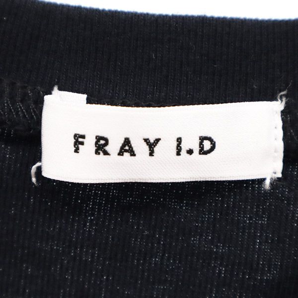 フレイアイディー ノースリーブ カットコンビリブニット ワンピース F ブラック FRAY I.D レディース