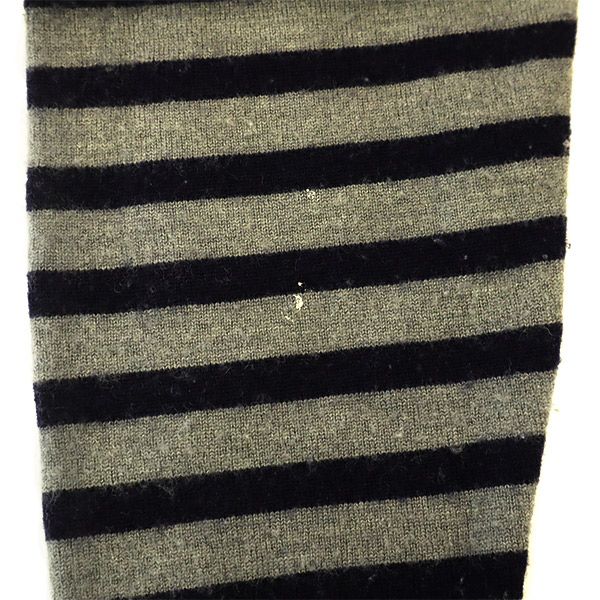 REPLAY リプレイ ウール ボーダー柄 長袖 セーター L グレー×ネイビー ニット メンズ