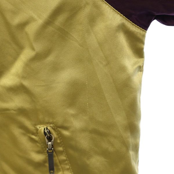 NEW BALANCE ニューバランス ナイロンジャケット M パープル×ゴールド ジップブルゾン レディース