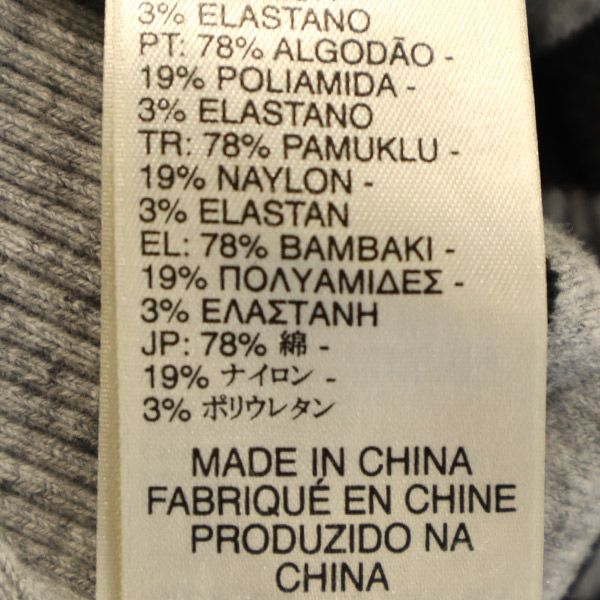 DIESEL ディーゼル ボーダー 長袖 セーター M ブラック×グレー ニット レディース