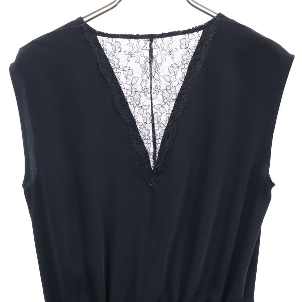 未使用 La TOTALITE ラトータリテ 日本製 バックレースカシュクール オールインワン F ブラック レディース