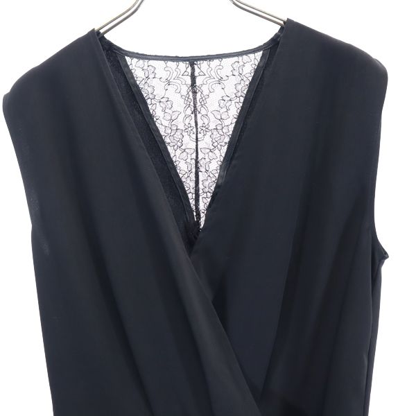 未使用 La TOTALITE ラトータリテ 日本製 バックレースカシュクール オールインワン F ブラック レディース