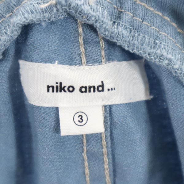 ニコアンド リネンブレンド デニム オーバーオール 3 niko and... レディース
