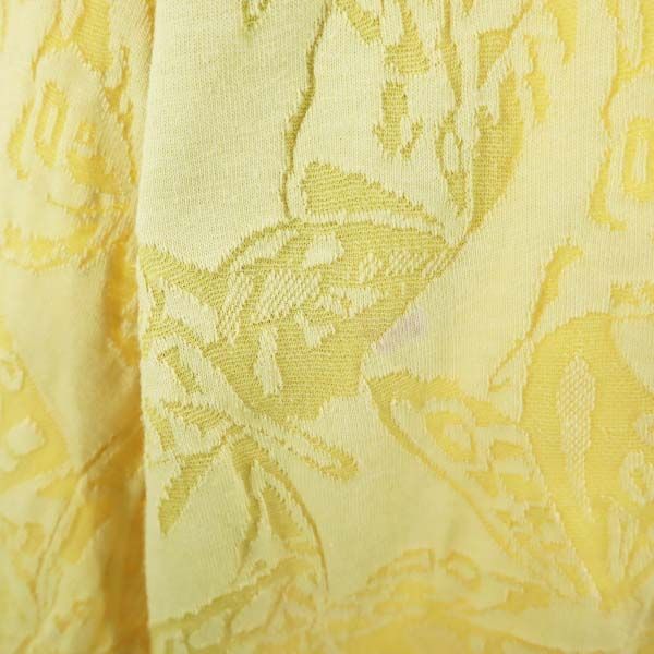 YVES SAINT LAURENT イヴサンローラン 総柄 長袖 ニット ポロシャツ M イエロー系 メンズ