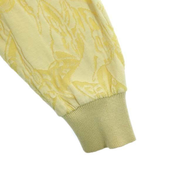 YVES SAINT LAURENT イヴサンローラン 総柄 長袖 ニット ポロシャツ M イエロー系 メンズ