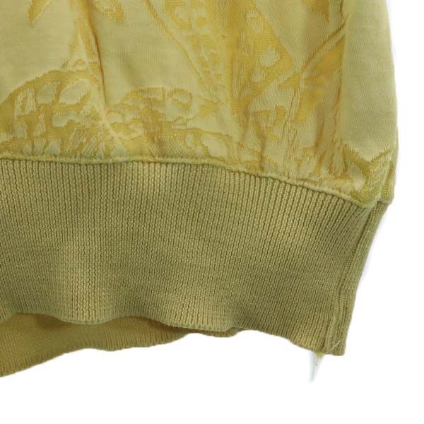 YVES SAINT LAURENT イヴサンローラン 総柄 長袖 ニット ポロシャツ M イエロー系 メンズ