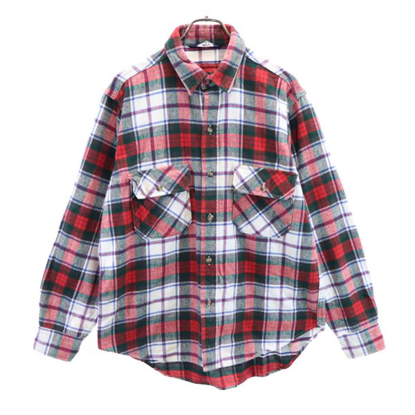 WOOLRICH ウールリッチ 80s ヴィンテージ USA製 チェック 長袖 ネルシャツ メンズ