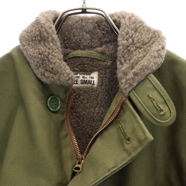 NAVY DEPARTMENT ネイビーデパートメント ミリタリージャケット S カーキ 裏ボア メンズ