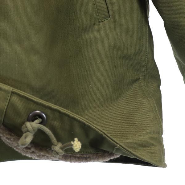 NAVY DEPARTMENT ネイビーデパートメント ミリタリージャケット S カーキ 裏ボア メンズ