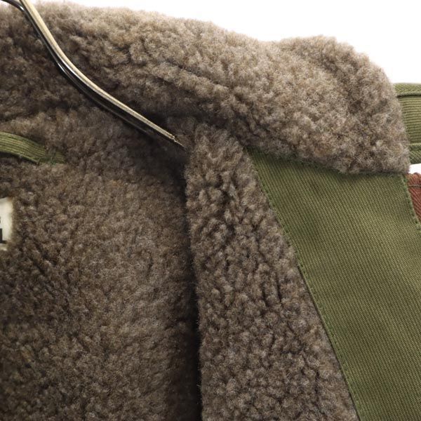 NAVY DEPARTMENT ネイビーデパートメント ミリタリージャケット S カーキ 裏ボア メンズ