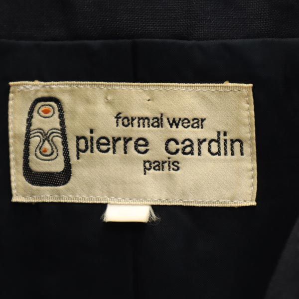Pierre Cardin ピエールカルダン ウール ノーカラージャケット ブラック系 レディース
