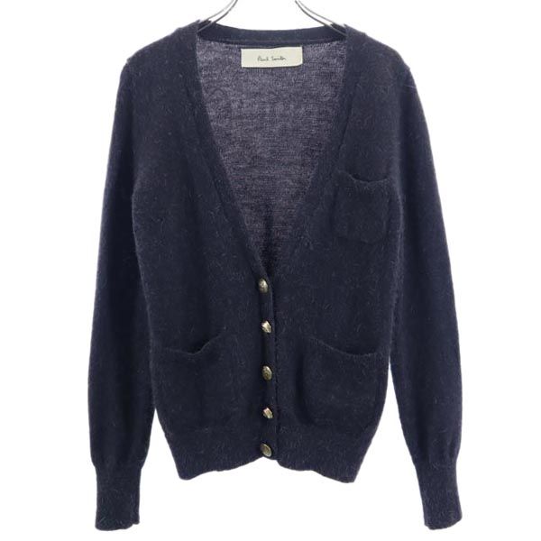 Paul Smith ポールスミス アルパカブレンド 長袖 ニット カーディガン M ブラック系 レディース
