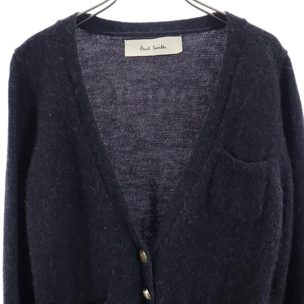 Paul Smith ポールスミス アルパカブレンド 長袖 ニット カーディガン M ブラック系 レディース