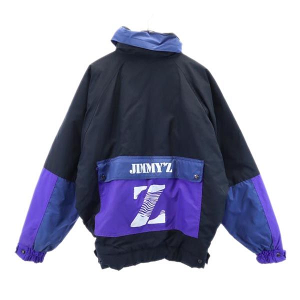 URBAN EXCURSION アノラックパーカー 黒×紫 中綿ジャケット プルオーバー メンズ