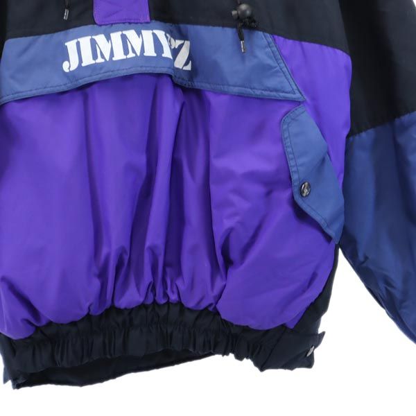 URBAN EXCURSION アノラックパーカー 黒×紫 中綿ジャケット プルオーバー メンズ