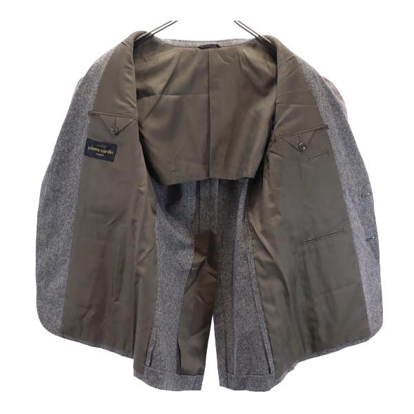 Pierre Cardin ピエールカルダン ウール ベスト付 テーラードジャケット 94A5 茶系 メンズ