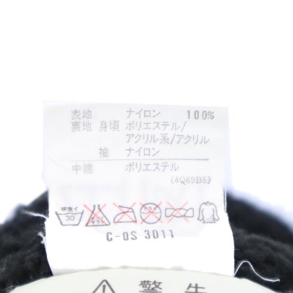 adidas アディダス フーデッド 中綿ジャケット 140 シルバー系 裏ボア キッズ