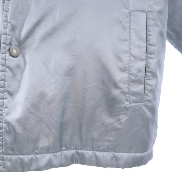 adidas アディダス フーデッド 中綿ジャケット 140 シルバー系 裏ボア キッズ